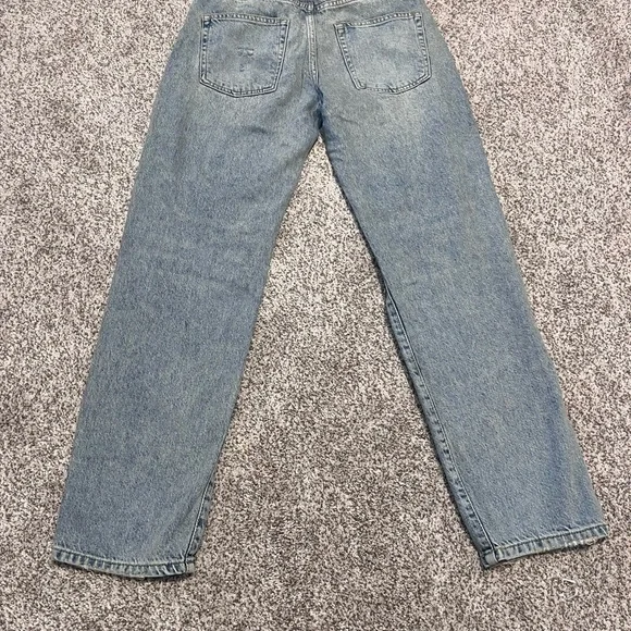 We The Free 25 Distressed Straight Leg Jeans High Rise Ripped Denim Boho - Picture 8 of 11